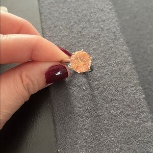 Elegant large cocktail Ring with Champagne 4 carat Stone